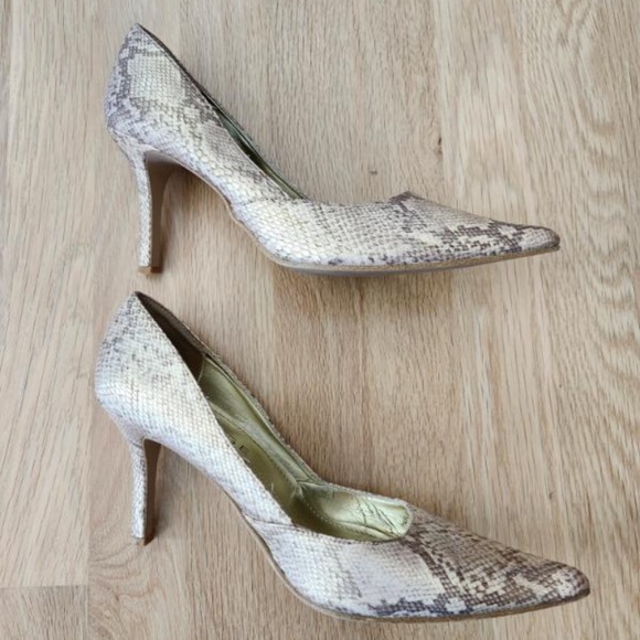 Rampage metallic snakeskin heels 8.5 - Picture 2 of 6